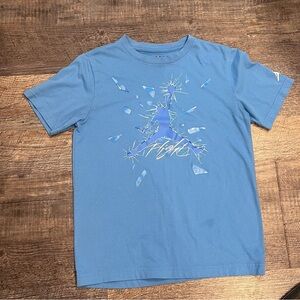 Jordan Light Blue Short Sleeve Tee with Shattered Jumpman